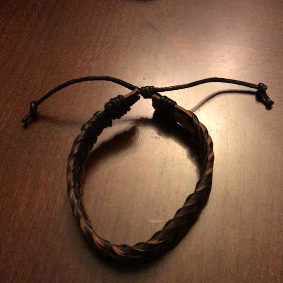 Other - NWOT men dark brown braided bracelet